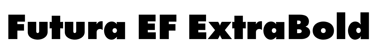 Futura EF ExtraBold